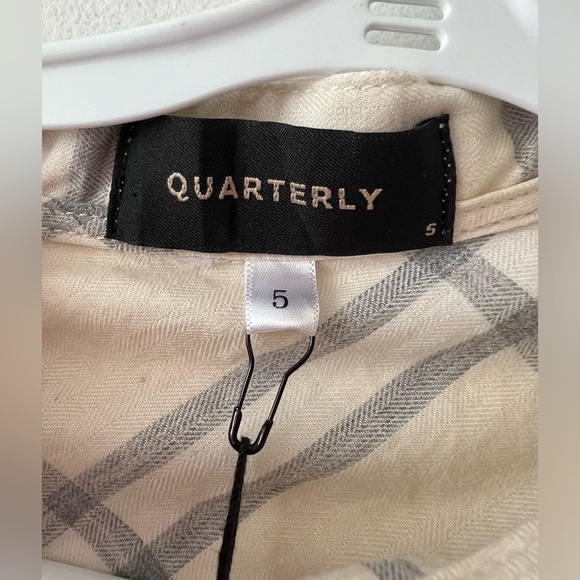 NWT Quarterly kids shirt blouse tunic plaid checkered - Picture 4 of 5